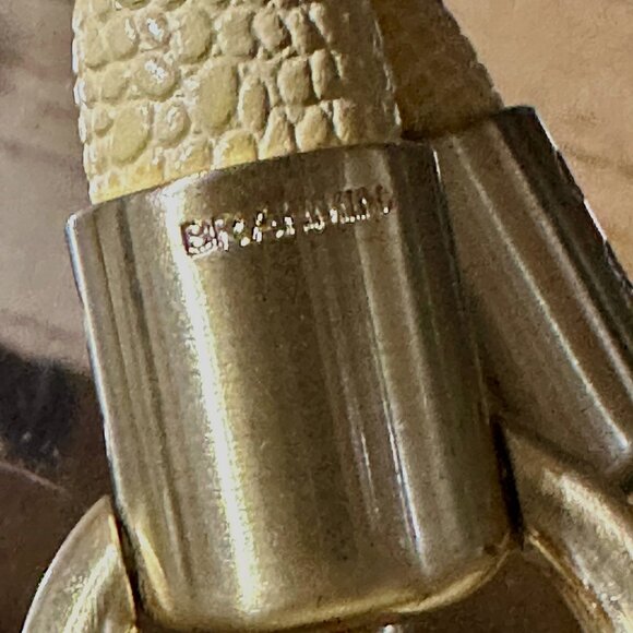 Brahmin Yellow Textured Leather Tote Bag With Tassel Accents & Interior Pockets - Picture 9 of 12